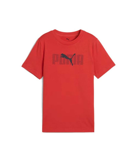 Camiseta Puma Essentials Logo Lab B,Rojo Infantil