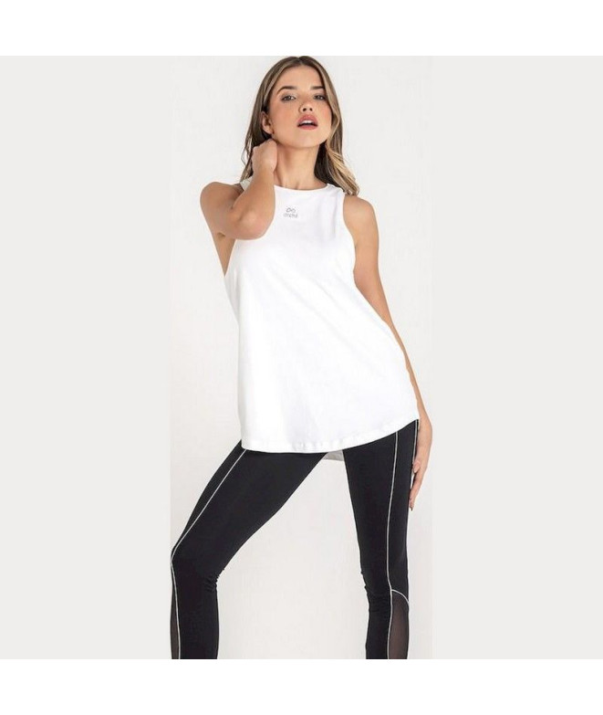 Camiseta de Fitness Dictchil Tank Top Energy Mujer Blanco