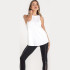 Camiseta de Fitness Dictchil Tank Top Energy Mulher Branco