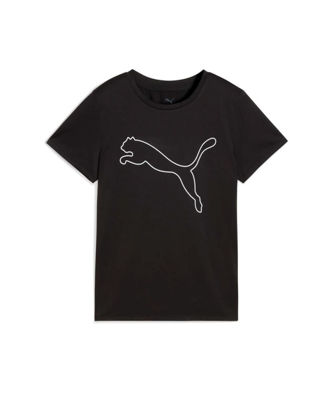 Camiseta de Fitness Puma Tad Essentialsential Logo Mujer Negro