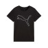 Camiseta de Fitness Puma Tad Essentialsential Logo Mulher Preto