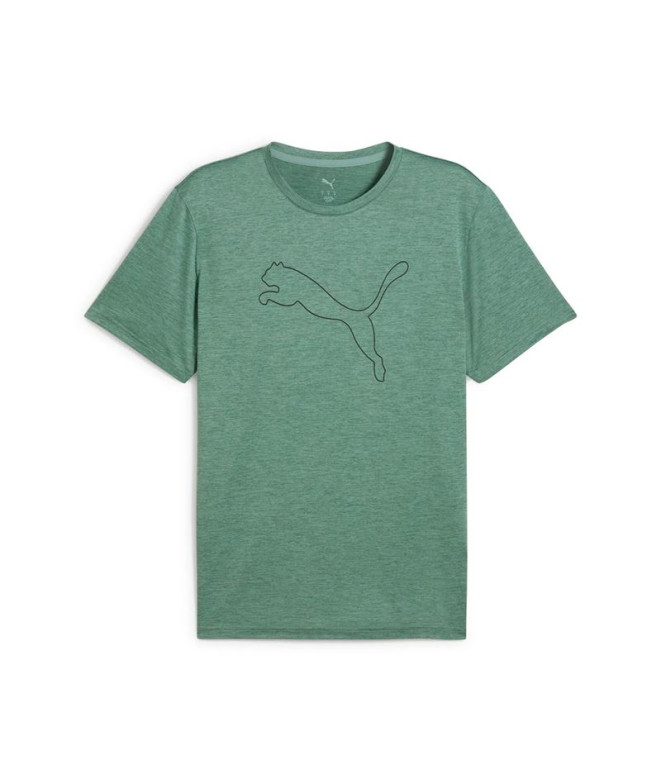 Camiseta de Fitness Puma M Tad Essentialsential Heat,Green Moon Heat, Hombre