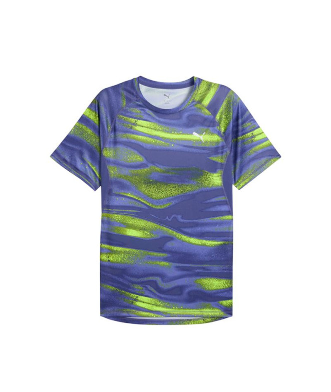 Camiseta de Running Puma M Run Velocity Aop T, Blue Crystal, Homem