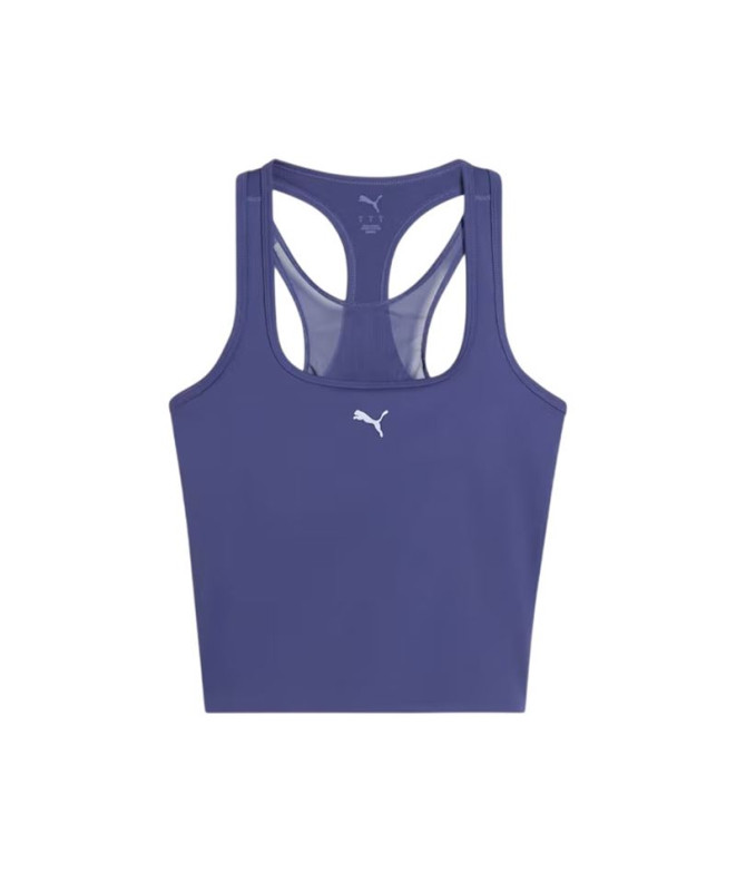 T-shirt de Fitness Puma W Cloudspun Mesh 2In1 Femme Bleu Cristal