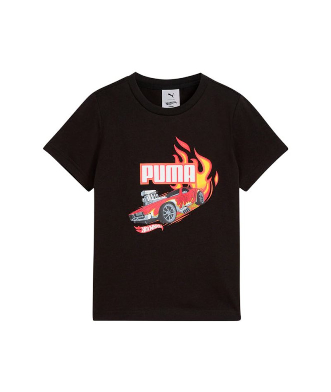 Camiseta Puma X Hot Wheels Gr Niño Negro