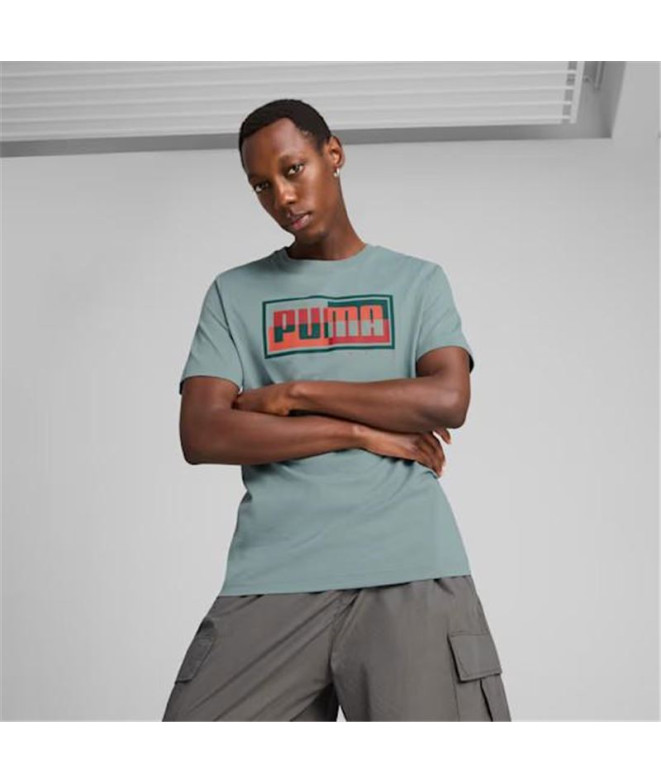 T-shirt Puma Graphics Box Vert Homme