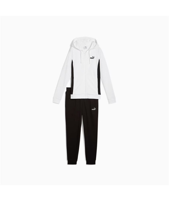 Fato de treino Puma Hooded Sweat Suit Tr, Branco Mulher