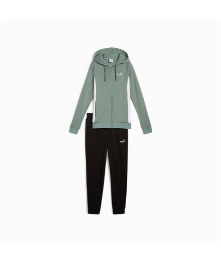 Fato de treino Puma Hooded Sweat Suit Tr,Verde Mulher