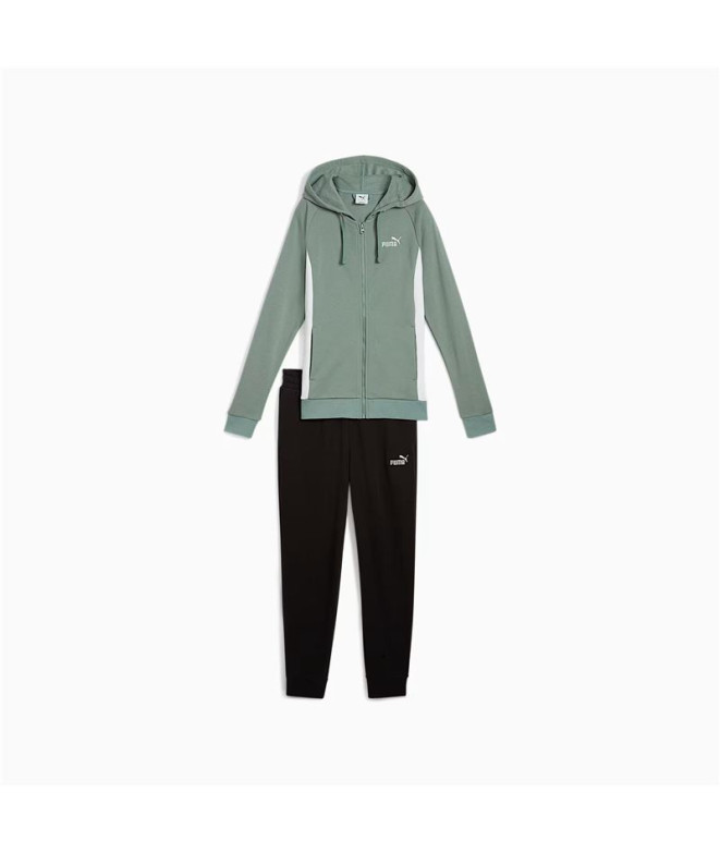 Chándal Puma Hooded Sweat Suit Tr,Verde Mujer
