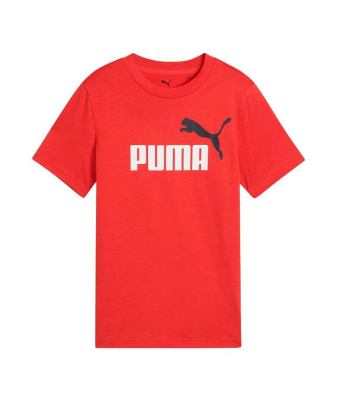 Camiseta Puma Essentials 2 Color No.1 Log Rojo Niño