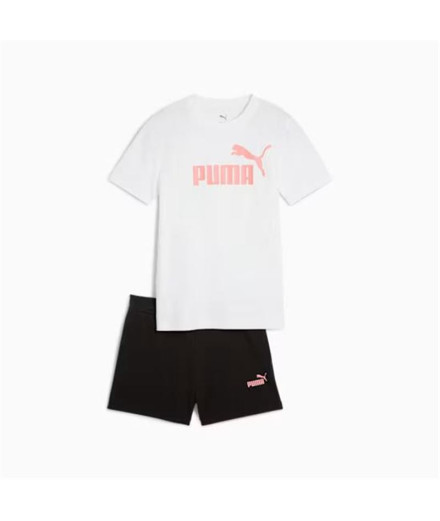 Conjunto Puma Essentials No.1 Logo An, Branco Menina