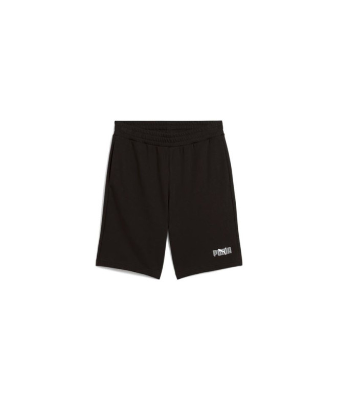 Calça Puma Essentials Logo Lab Short T, Preto Homem