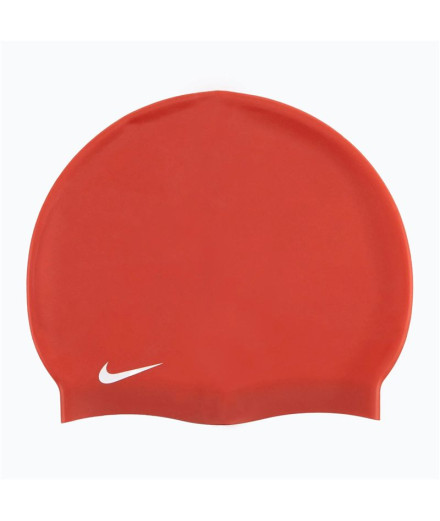 Bonnet de Natation Nike Silicone Solide Rouge