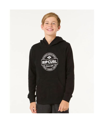 Moletom Rip Curl Stapler Hood- Menino Preto