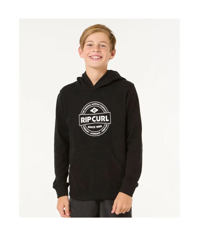 Moletom Rip Curl Stapler Hood- Menino Preto