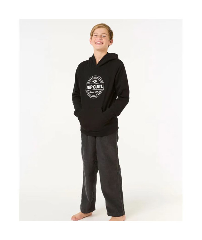 Moletom Rip Curl Stapler Hood- Menino Preto