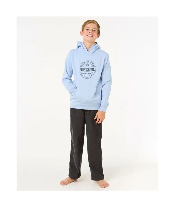 Sudadera Rip Curl Stapler Hood- Niño Ice Azul