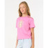 Camiseta Rip Curl Island Surfar Crop Menina Rosa