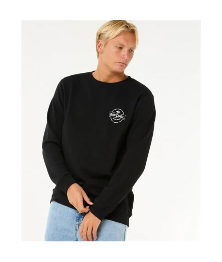 Sudadera Rip Curl Stapler Crew Hombre Negro