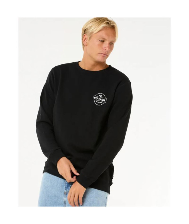 Sudadera Rip Curl Stapler Crew Hombre Negro