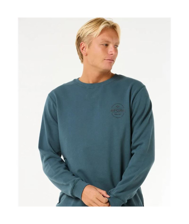 Sudadera Rip Curl Stapler Crew Hombre Azul