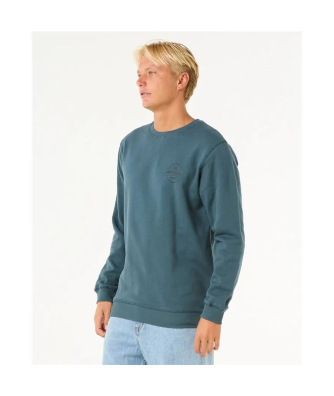 Moletom Rip Curl Stapler Crew Homem Azul