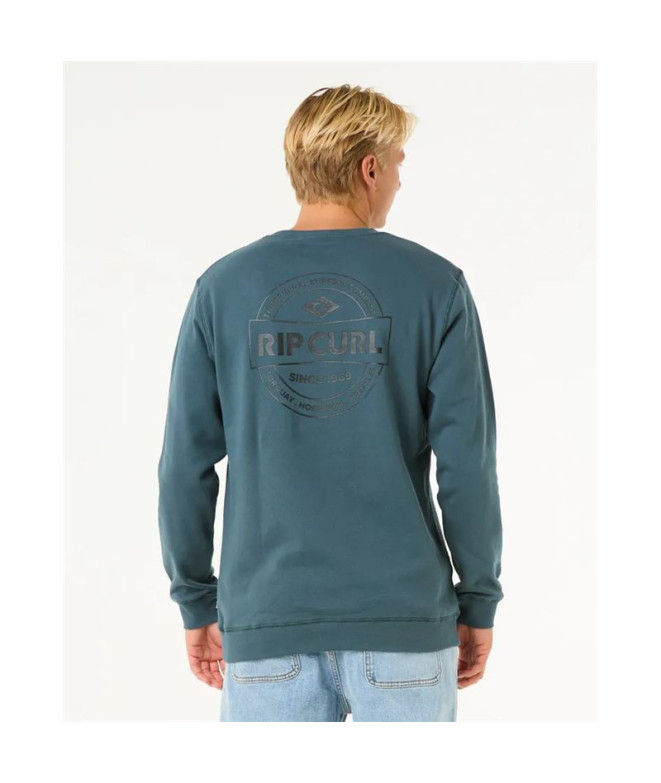 Sweat Rip Curl Stapler Crew Homme Bleu