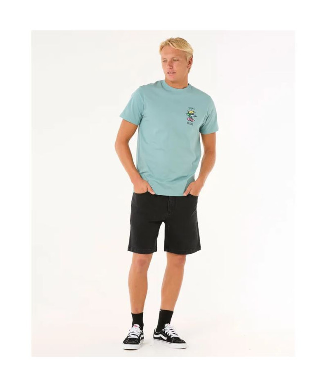 Camiseta Rip Curl Search Icon Tee Hombre Azul...