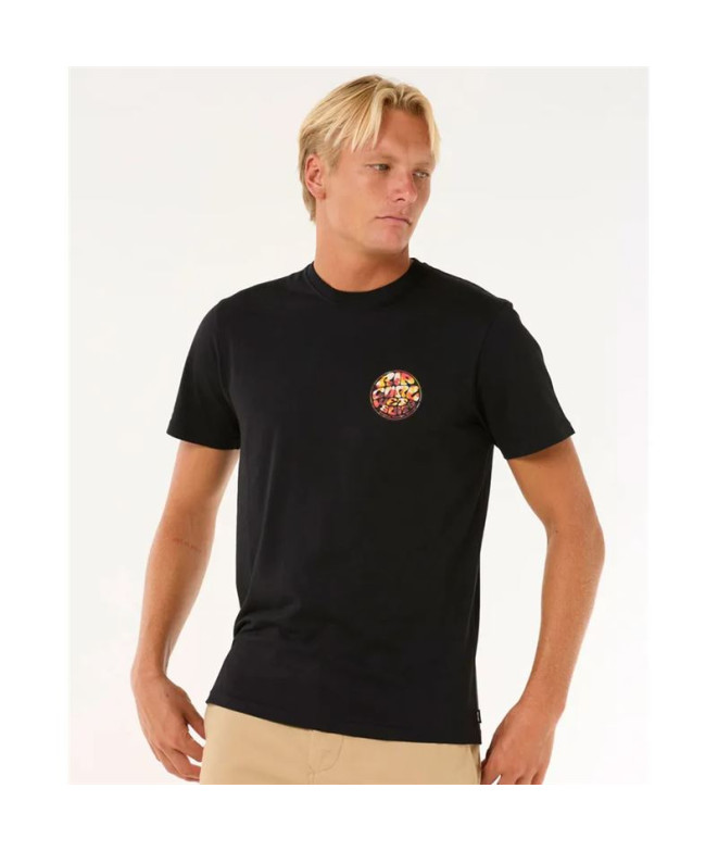 Camiseta Rip Curl Passage Tee Hombre Washed Negro