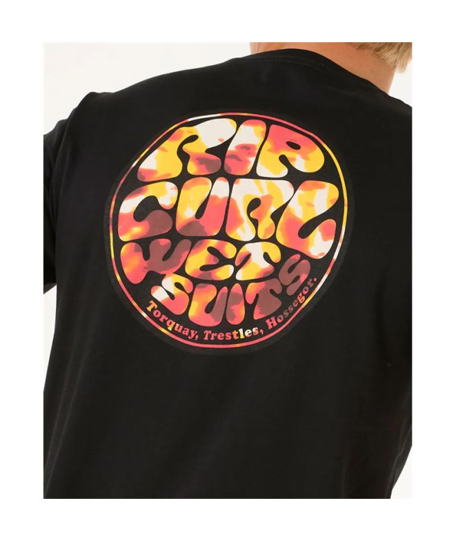 Camiseta Rip Curl Passage Tee Hombre Washed Negro