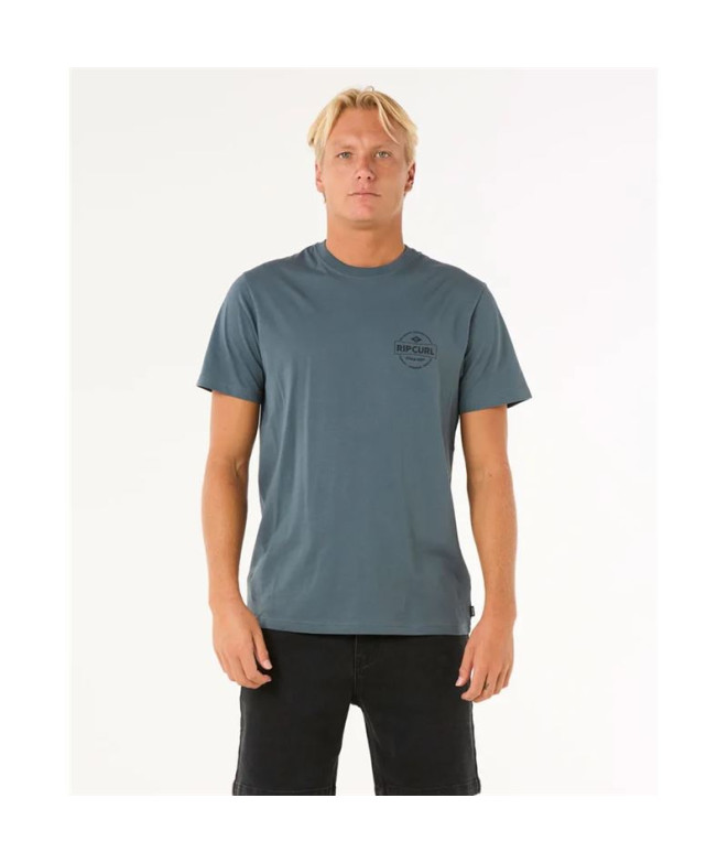 Camiseta Rip Curl Staple Tee Hombre Gris Verdoso