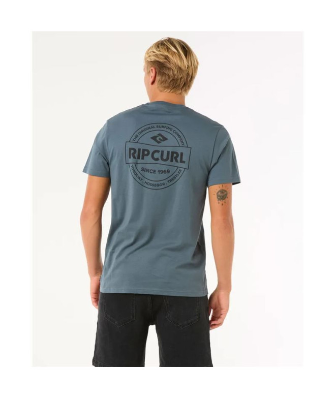 Camiseta Rip Curl Staple Tee Hombre Gris Verdoso