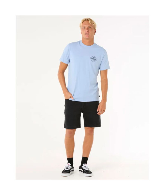 T-shirt Rip Curl Staple Tee Homme Ice Bleu