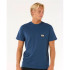Camiseta Rip Curl Surfar Paradise Badge Tee Update Homem Washed Azul Marino