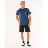 Camiseta Rip Curl Surfar Paradise Badge Tee Update Homem Washed Azul Marino