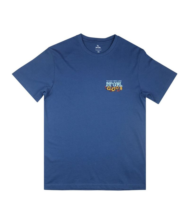 Camiseta Rip Curl Surf Paradise F&B Tee Hombre Washed Azul Marino