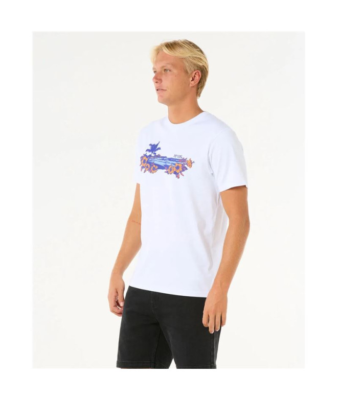 Camiseta Rip Curl Surfar Paradise Branco