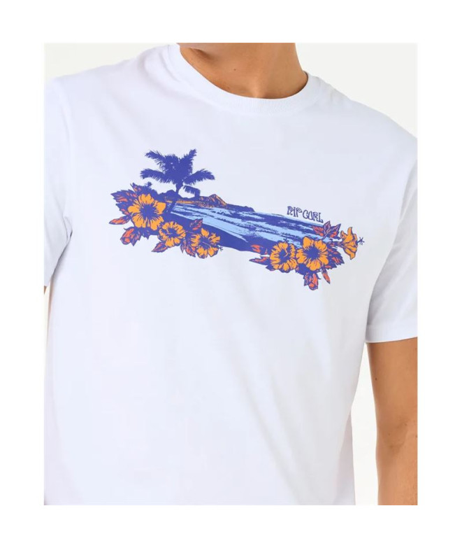 Camiseta Rip Curl Surfar Paradise Branco