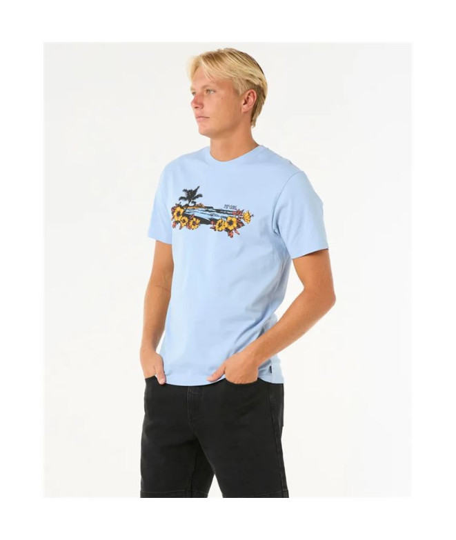Camiseta Rip Curl Surf Paradise Azul Claro