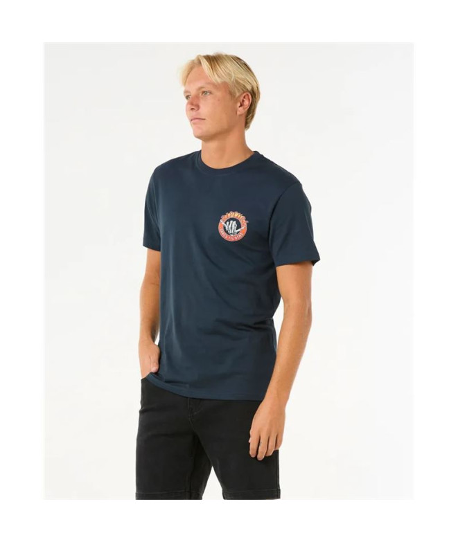 Camiseta Rip Curl Shred Til Tee Hombre Dark Azul Marino