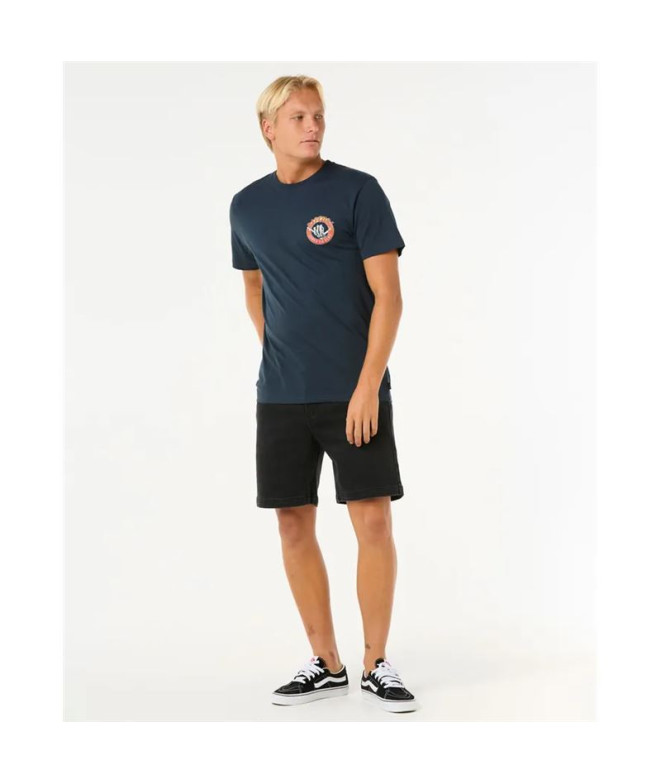 Camiseta Rip Curl Shred Til Tee Homem Azul...