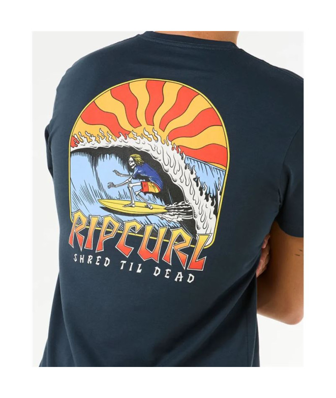 T-shirt Rip Curl Shred Til Tee Homme Marine Foncé