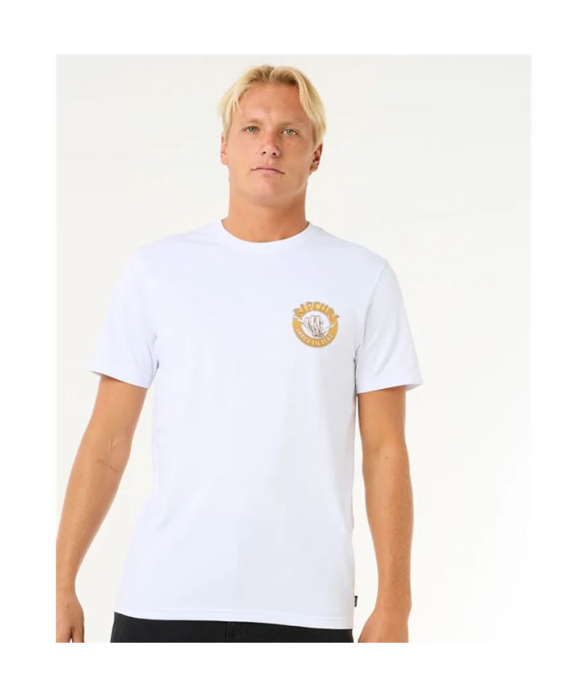 Camiseta Rip Curl Shred Til Tee Homem Branco