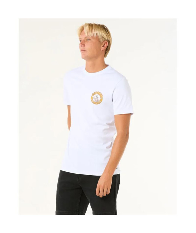 Camiseta Rip Curl Shred Til Tee Homem Branco