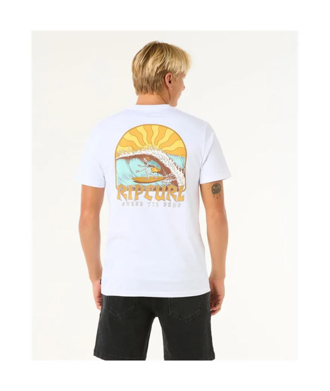 Camiseta Rip Curl Shred Til Tee Homem Branco