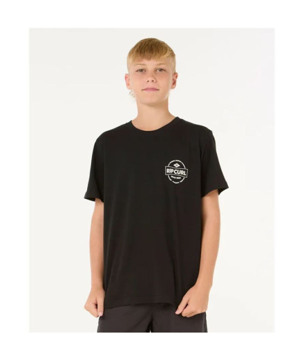 T-shirt Rip Curl Staple Enfant Noir T-shirt Rip Curl Staple Enfant Noir