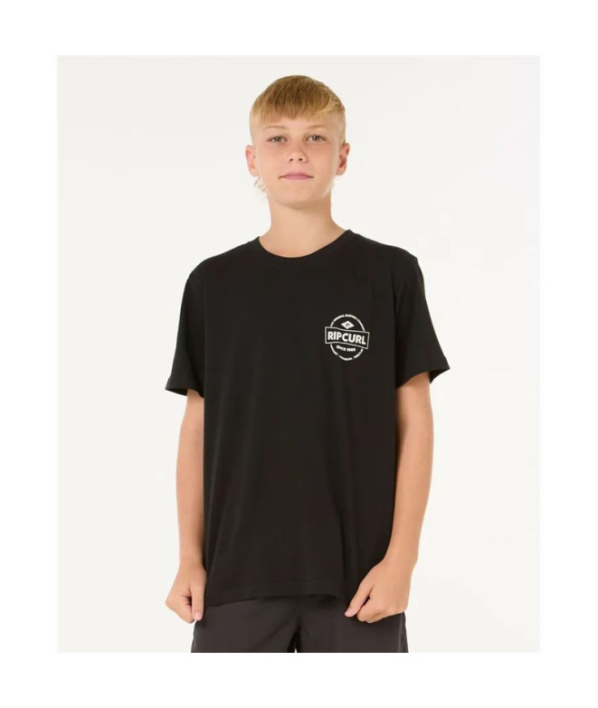 Camiseta Rip Curl Staple Menino Preto