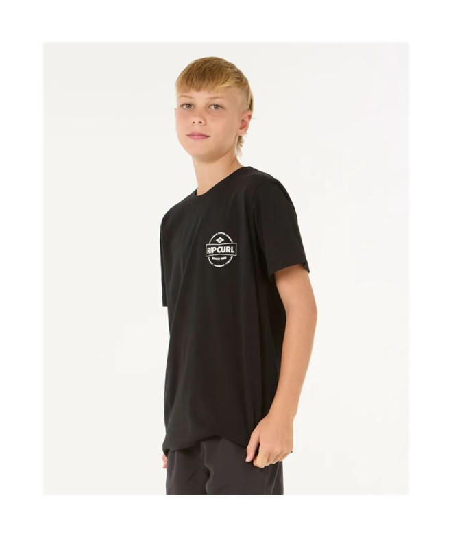 Camiseta Rip Curl Staple Menino Preto