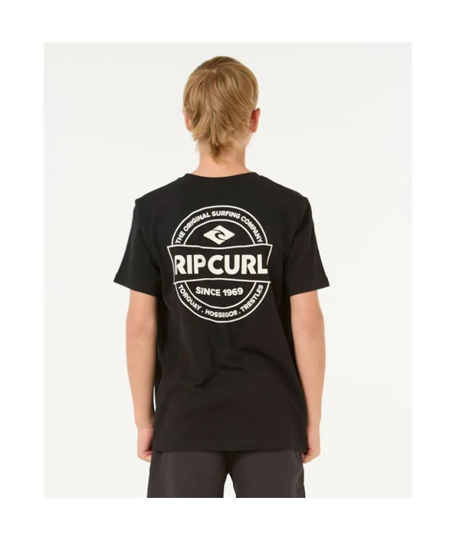T-shirt Rip Curl Staple Enfant Noir