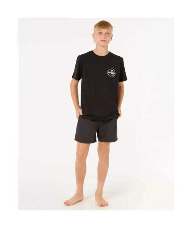 T-shirt Rip Curl Staple Enfant Noir
